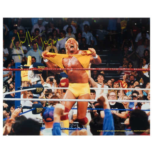 Hulk Hogan Signed WWE Hulkamania Wrestling 16x20 Photo