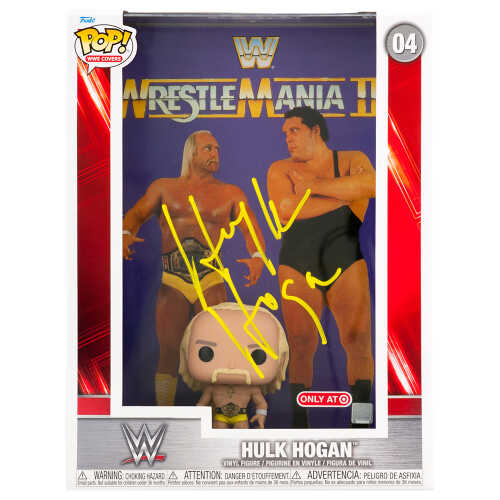 Hulk Hogan Signed WWE Wrestlemania 3 Hogan vs. Andre The Giant Funko Pop Doll #04