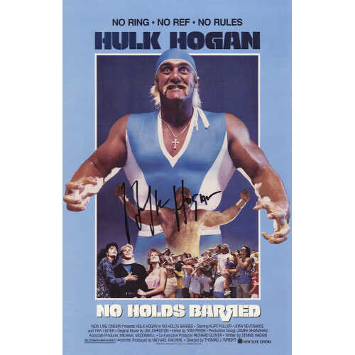 Hulk Hogan Signed "No Holds Barred" 11x17 Full Size Movie Poster