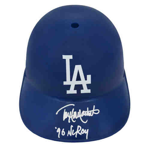 Todd Hollandsworth Signed Los Angeles Dodgers Souvenir Replica Baseball Batting Helmet w/NL ROY 96