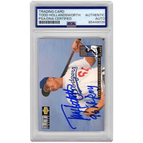 Todd Hollandsworth Signed Dodgers 1994 Collector's Choice Rookie Card #658 w/NL ROY 96 - (PSA Encapsulated)