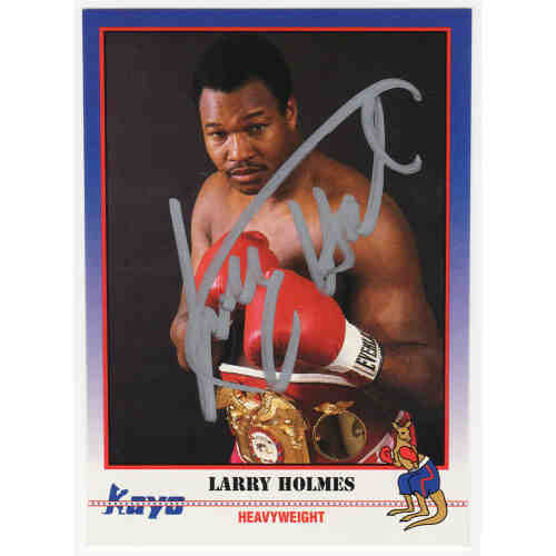 Larry Holmes Signed 1991 Kayo Boxing Trading Card #189