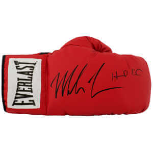 Evander Holyfield & Mike Tyson Dual Signed Everlast Red Boxing Glove - (Right Hand Glove)