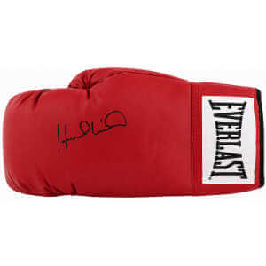 Evander Holyfield & Mike Tyson Dual Signed Everlast Red Boxing Glove - (Left Hand Glove)