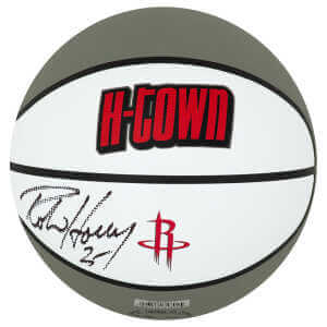 Robert Horry Signed Houston Rockets The City Logo Wilson NBA Basketball