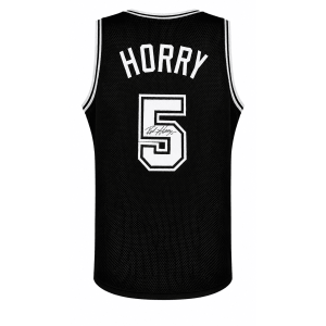Robert Horry Signed Black Custom Basketball Jersey