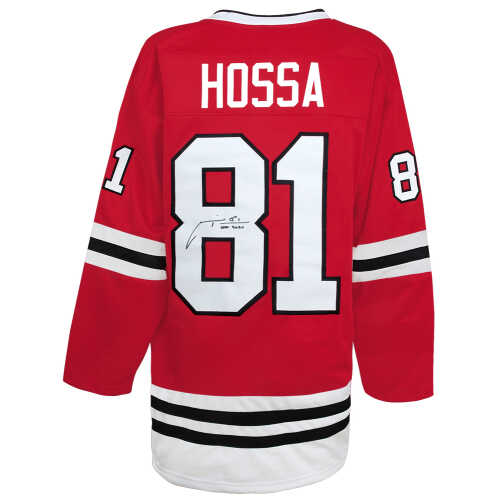 Marian Hossa Signed Red Custom Hockey Jersey w/HOF 2020