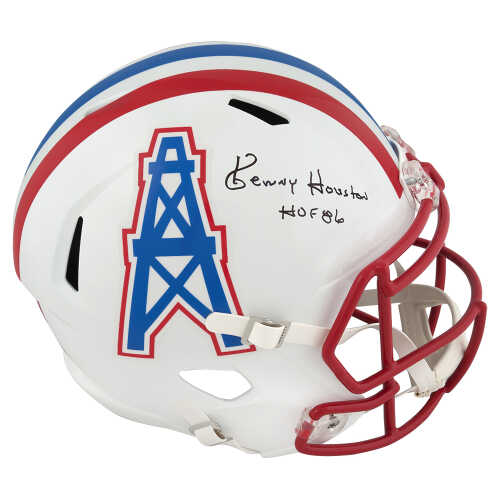 Ken Houston Signed Houston Oilers Throwback Riddell Full Size Speed Replica Helmet w/HOF'86