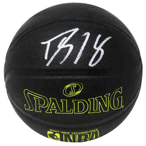 Dwight Howard Signed Spalding Phantom Black With Yellow Lettering NBA Basketball