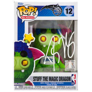 Dwight Howard Signed Orlando Magic Stuff The Magic Dragon NBA Mascot Funko Pop Doll #12