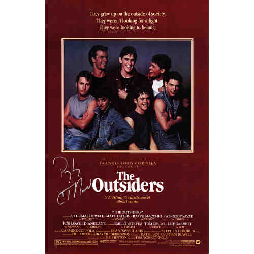 C. Thomas Howell Signed The Outsiders 11x17 Poster w/Ponyboy