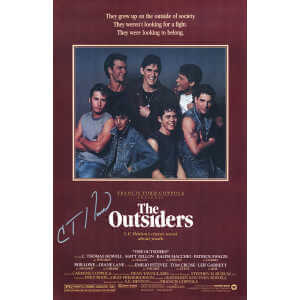 C. Thomas Howell Signed The Outsiders 11&times;17 Movie Poster