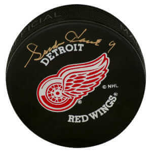 Gordie Howe Signed Detroit Red Wings Hockey Puck - (JSA COA)