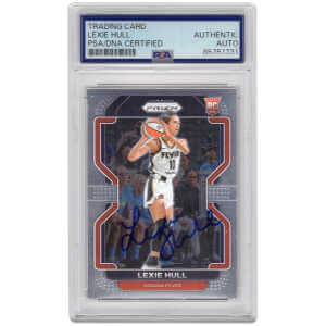 Lexie Hull Signed Indiana Fever 2022 Panini Prizm WNBA Rookie Basketball Card #186 &ndash; (PSA Encapsulated)