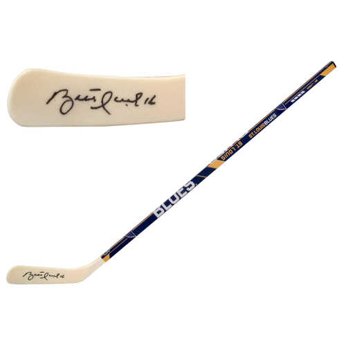Brett Hull Signed Franklin St. Louis Blues Logo 48 Inch Full Size Hockey Stick - Image 2