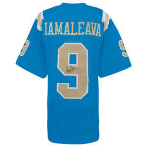 Nico Iamaleava Signed Blue Custom College Football Jersey
