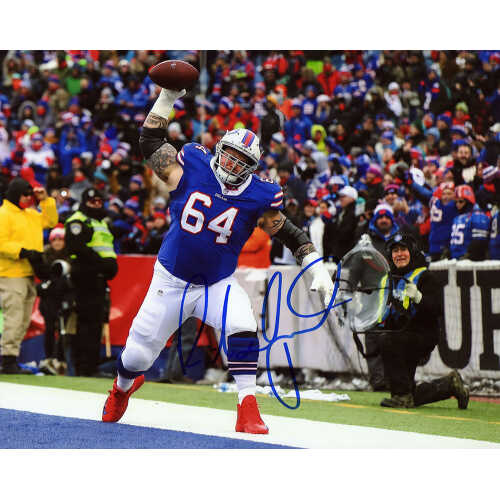 Richie Incognito Signed Bills Endzone Spike 8x10 Photo