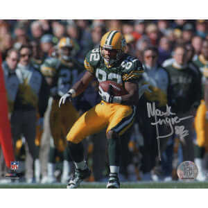 Mark Ingram Signed Green Bay Packers Green Jersey Action 8x10 Photo