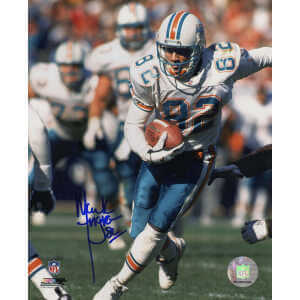 Mark Ingram Signed Miami Dolphins White Jersey Action 8x10 Photo
