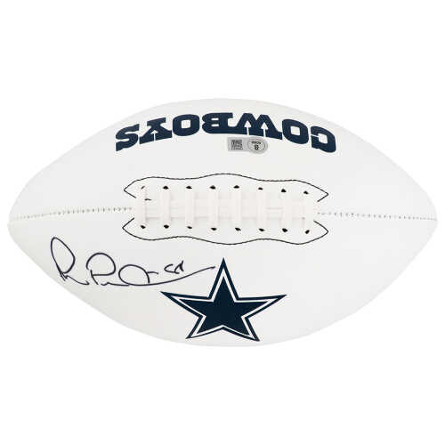 Michael Irvin Signed Dallas Cowboys Franklin White Logo Football - (Beckett)