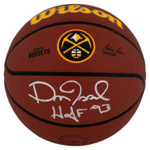 Dan Issel Signed Denver Nuggets Logo Wilson Alliance NBA Basketball w/HOF’93
