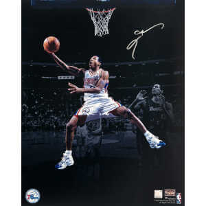 Allen Iverson Signed Philadelphia 76ers Spotlight Lay Up 16x20 Photo