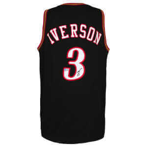 Allen Iverson Signed Black Custom Basketball Jersey - (Beckett)
