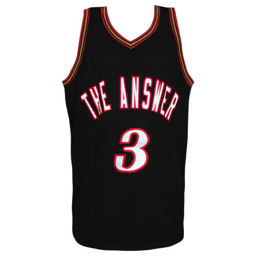 Allen Iverson Signed Black Custom Basketball Jersey - (Beckett) - Image 3