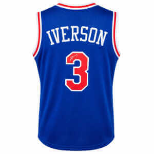 Allen Iverson Signed Royal Blue Custom Basketball Jersey