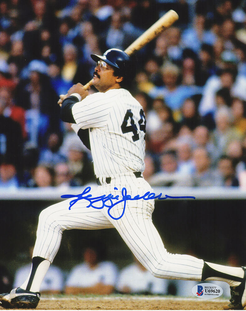 Reggie Jackson swinging on Opening Day - Baseball In Pics