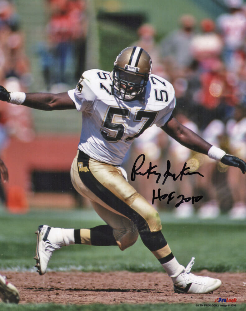 Rickey Jackson Signed Saints Black Jersey vs Rams 8×10 Photo w/HOF 2010 –  Schwartz Sports Memorabilia