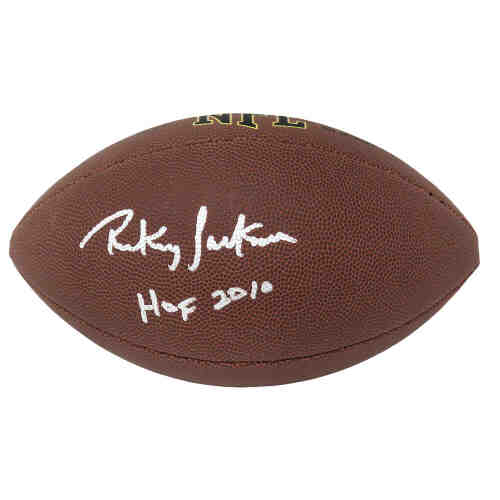 Rickey Jackson Signed Wilson Super Grip Full Size NFL Football w/HOF 2010