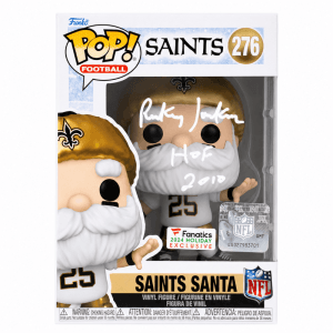 Rickey Jackson Signed New Orleans Saints SANTA Funko Pop Doll #276 w/HOF 2010