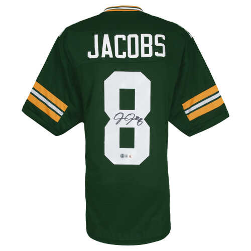 Josh Jacobs Signed Green Custom Football Jersey - (Beckett)