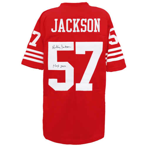 Rickey Jackson Signed Red Custom Football Jersey w/HOF 2010