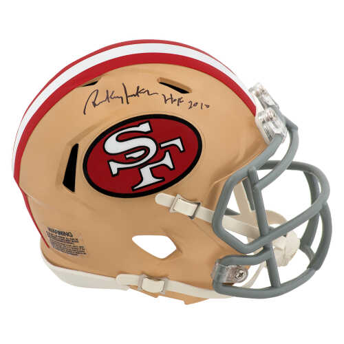 Rickey Jackson Signed San Francsco 49ers Throwback Riddell Speed Mini Helmet w/HOF 2010