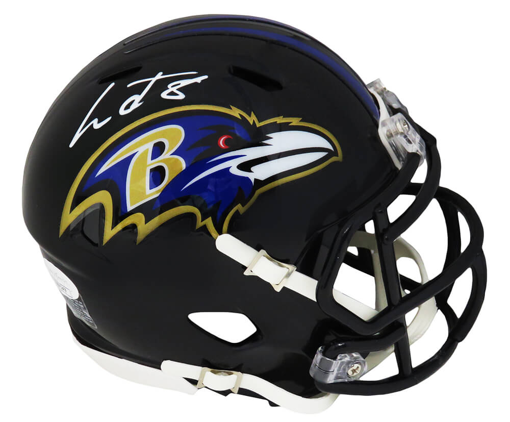 Lamar Jackson Signed Baltimore Ravens Riddell Mini Helmet (JSA)