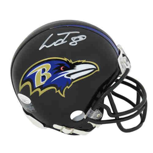 Lamar Jackson Signed Baltimore Ravens Riddell Mini Helmet (JSA)