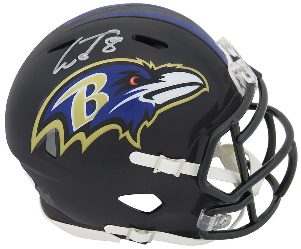 Lamar Jackson Signed Baltimore Ravens Speed Mini Helmet (JSA Witness COA)