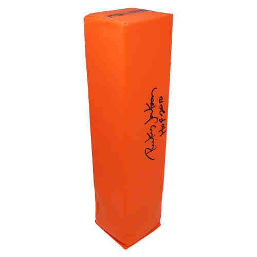 Rickey Jackson Signed Orange Endzone Pylon w/HOF 2010