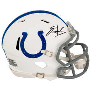 Edgerrin James Signed Indianapolis Colts Riddell Speed Mini Helmet