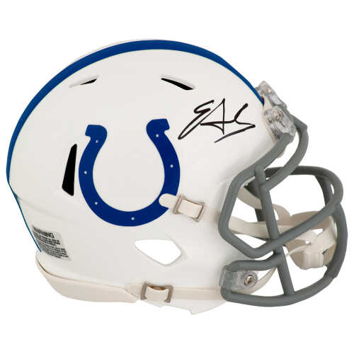 Edgerrin James Signed Indianapolis Colts Riddell Speed Mini Helmet