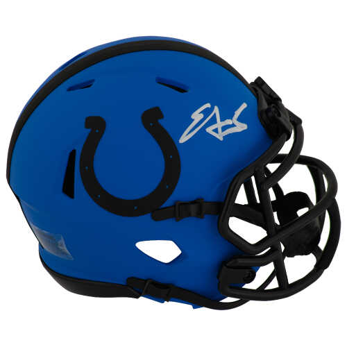 Edgerrin James Signed Indianapolis Colts RAVE Riddell Speed Mini Helmet