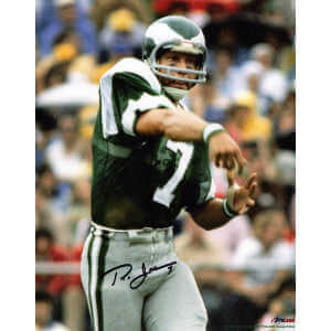 Ron Jaworski Signed Philadelphia Eagles Passing Action 8x10 Photo