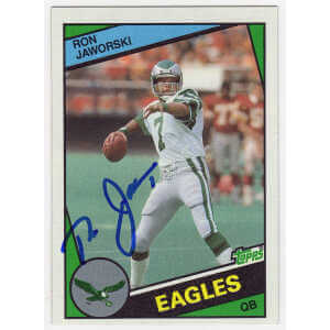 Ron Jaworski Signed Philadelphia Eagles 1984 Topps Football Trading Card #330