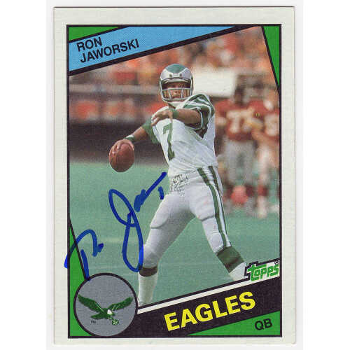 Ron Jaworski Signed Philadelphia Eagles 1984 Topps Football Trading Card #330