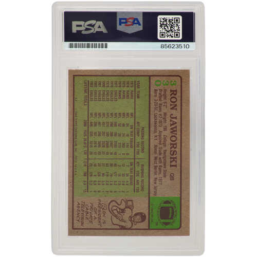 Ron Jaworski Signed Philadelphia Eagles 1984 Topps Football Card #330 - (PSA Encapsulated) - Image 2