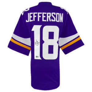 Justin Jefferson Signed Purple Custom Football Jersey - (Beckett)