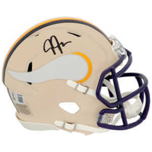 Justin Jefferson Signed Minnesota Vikings RETRO Riddell Speed Mini Helmet - (Beckett)
