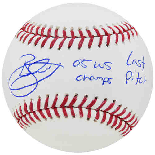 Bobby Jenks Signed Rawlings Official MLB Baseball w/Last Pitch, 05 WS Champs